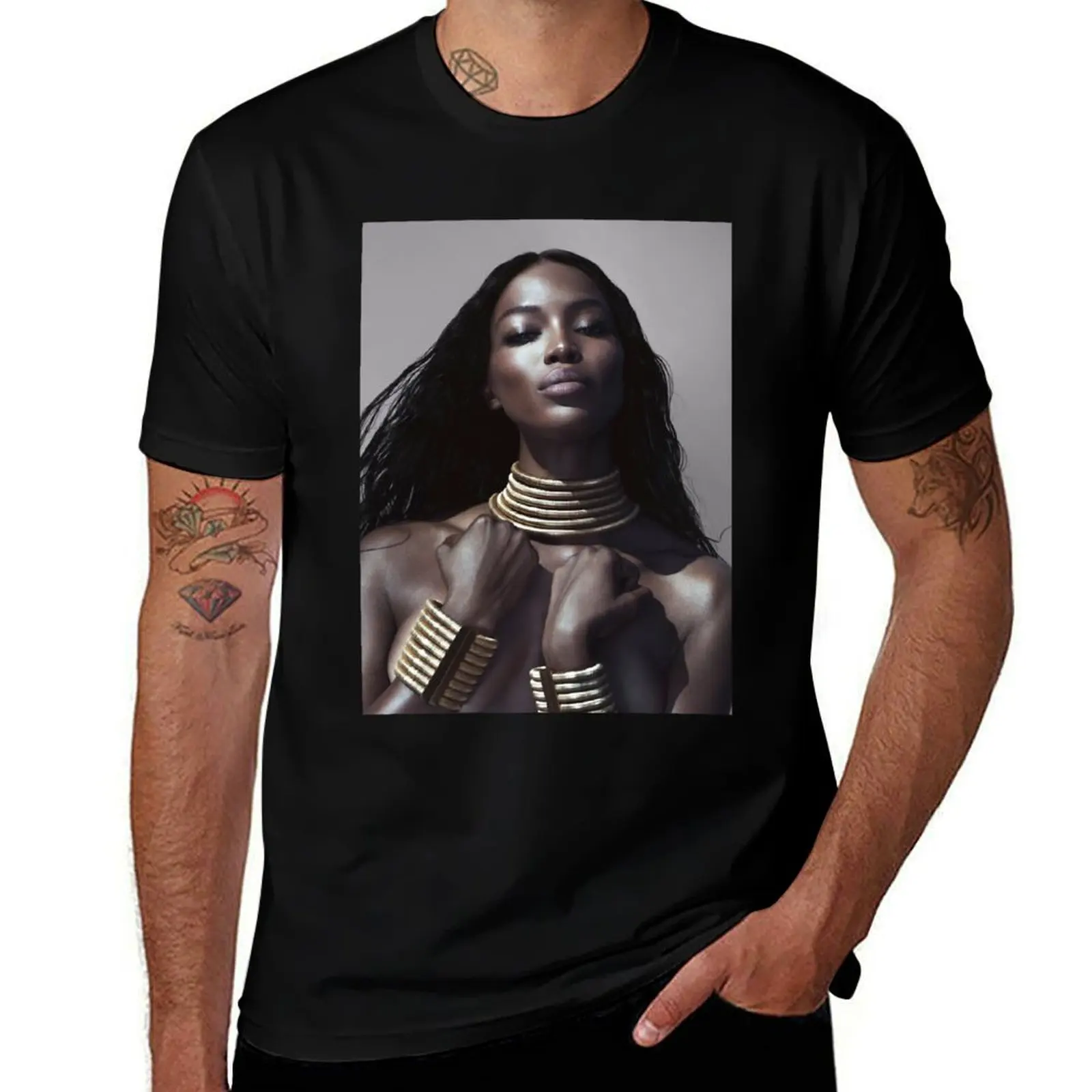 Mens Best Naomi Supermodel Campbell Awesome For Movie Fan T-Shirt cotton t-shirt plain for man package T-Shirt