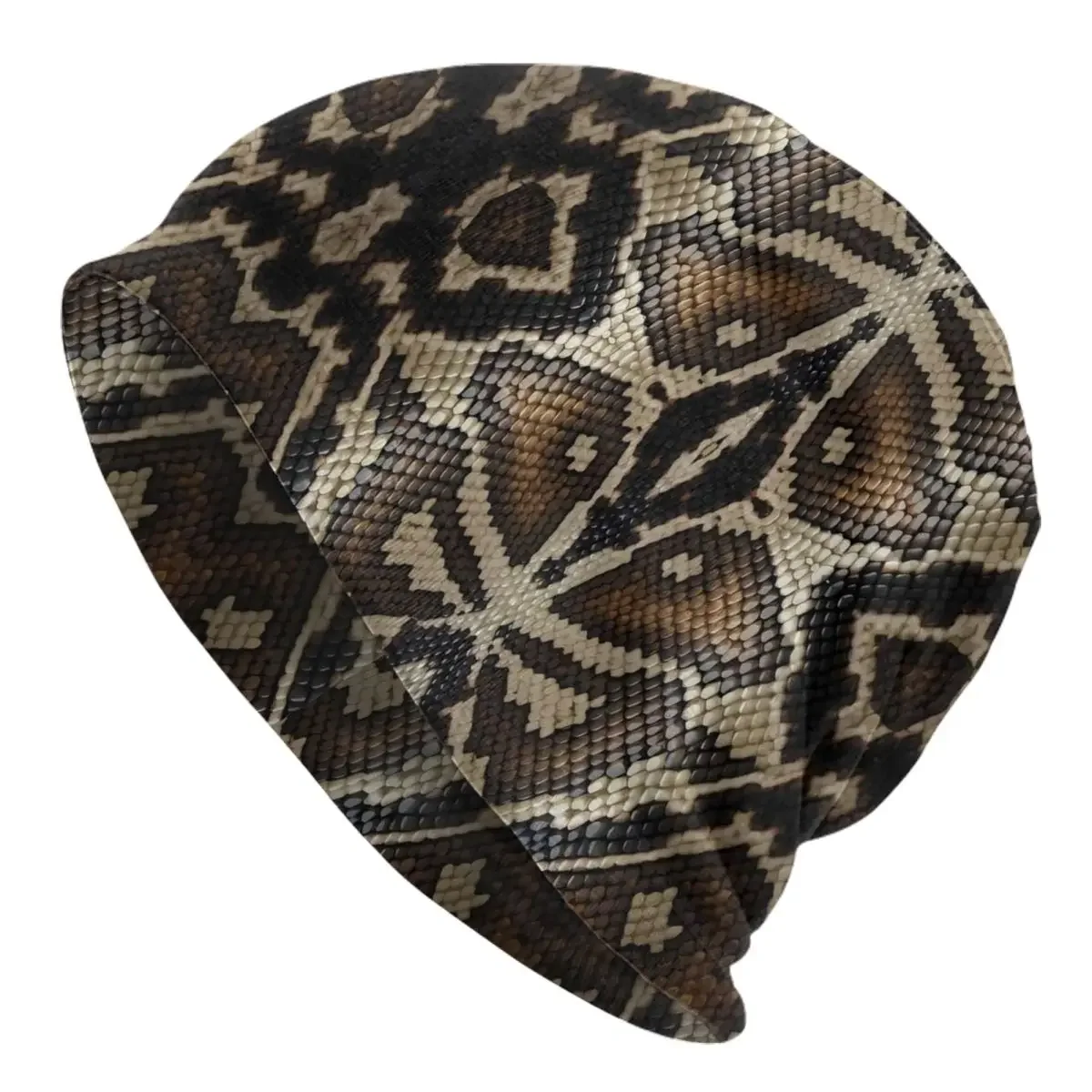 SnakeSkin Bonnet Hats Vintage Print Skullies Beanies Unisex Adult Casual Thermal Elastic Beanie Hats Winter Kpop Design Caps