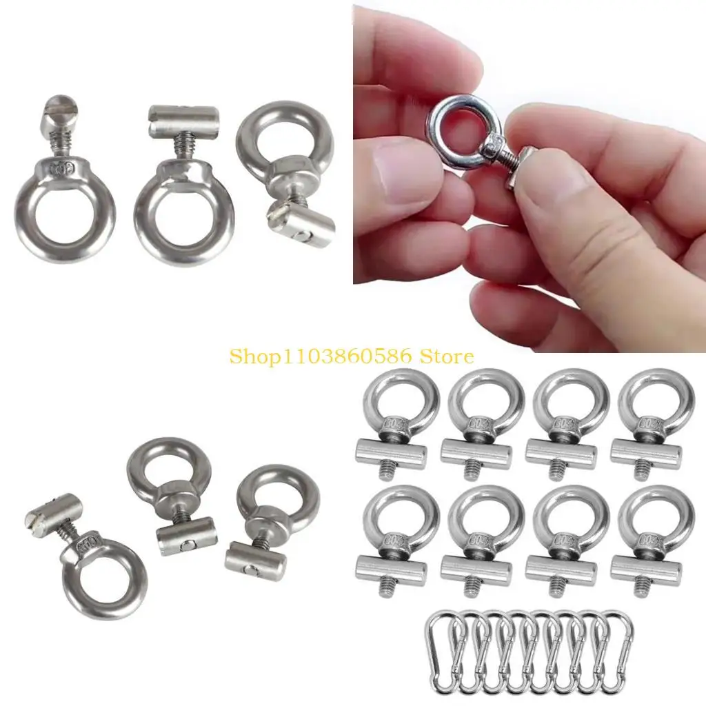 

242A 6mm Awning Rail Stoppers Stainless Steel For Boat Campervan Camping Sunshades Awning Rail Stopper Carabiners