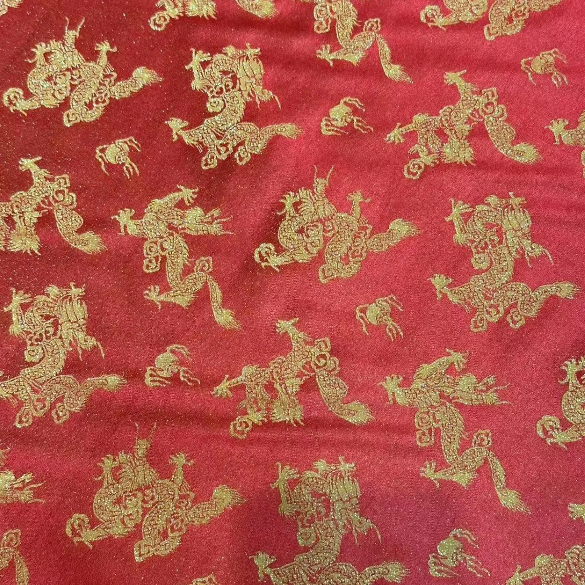 Jacquard Satin 35 Silk and Silver 27 Momme140 Door Width New Chinese Coat Rice Bed Cover Cloth Fabric