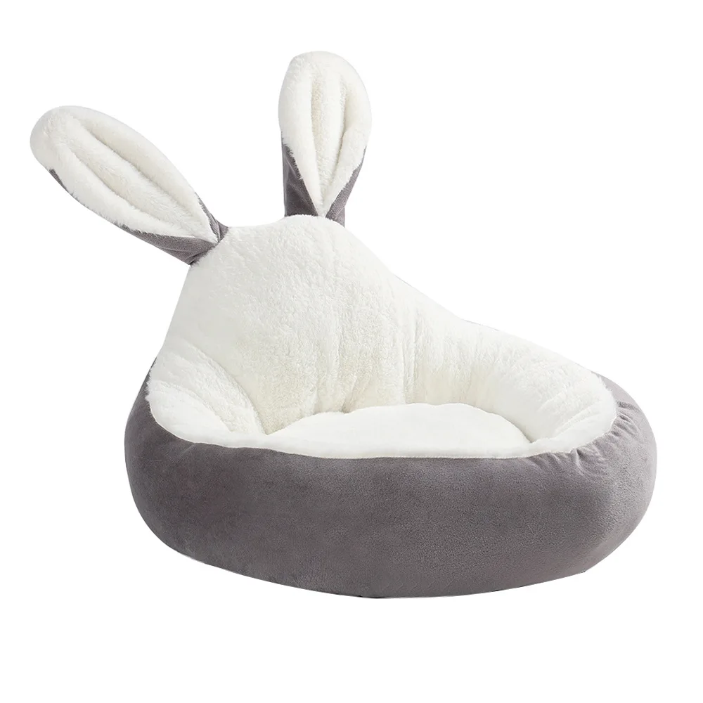 Rabbit ears wholesale custom cute warm soft dog sofa washable luxury dog bed