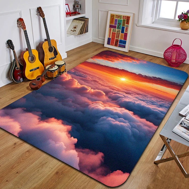 C-Clouds Printed Carpet Fashion Yoga Mat Non-Slip Carpet Bedroom Decoration Outdoor Carpet Bedroom Birthday Gift