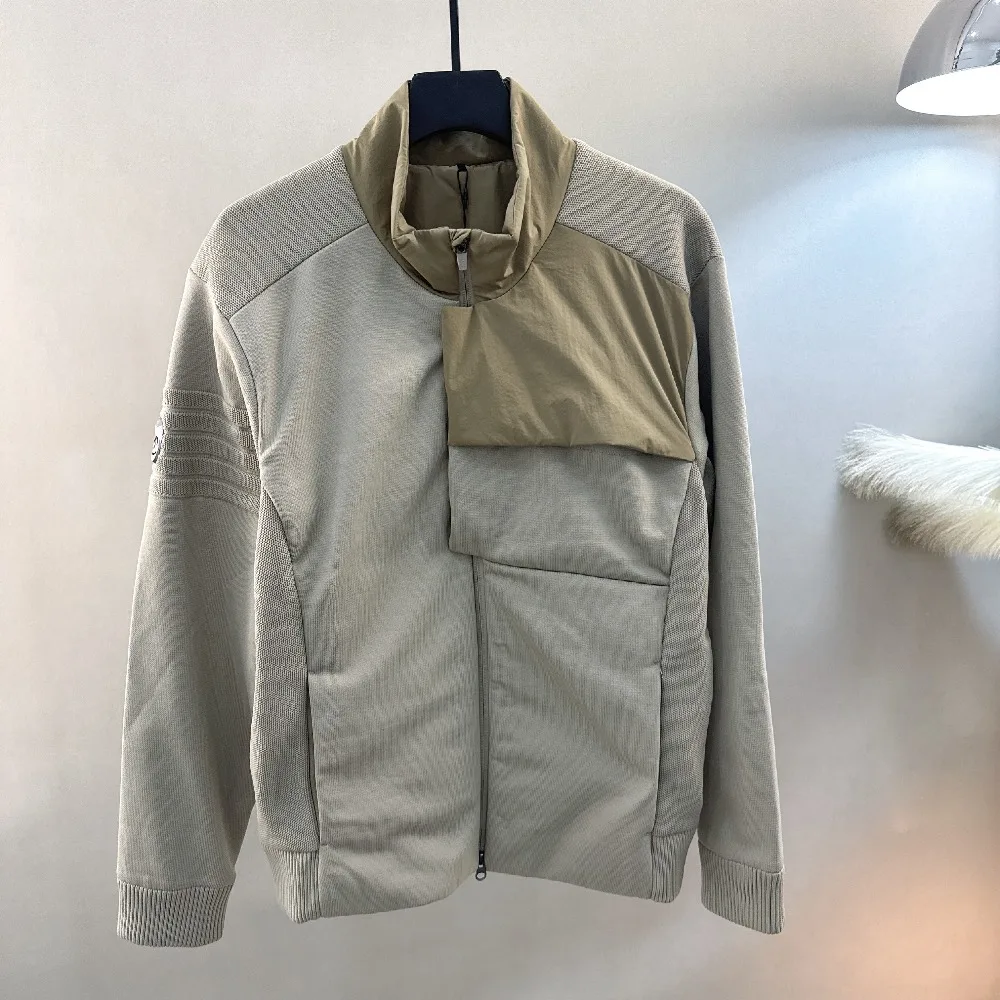 Men's Golf Down Jacket 2026 Winter New Korean Style High-End 90% White Duck Fill Knit Spliced Windproof Warm Breathable Outdoor