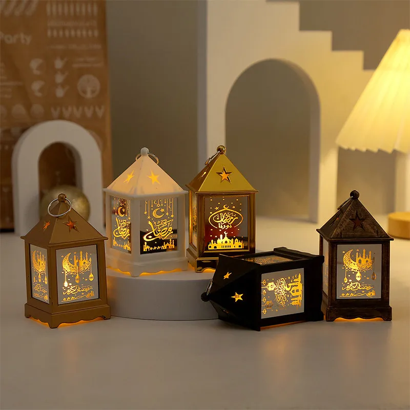 2025 عيد مبارك الرياح فانوس الحلي رمضان Led مصباح محمول عيد الأضحى هدايا مسلم Gurbang رمضان الديكور للمنزل