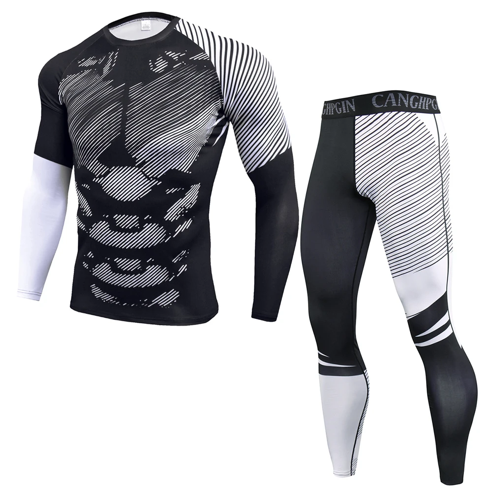 GEJINIDI Men Thermal Underwear Set For Male Cotton Winter Long Johns Keep Warm Suit Inner Wear Merino Clothing thermo Plus Size