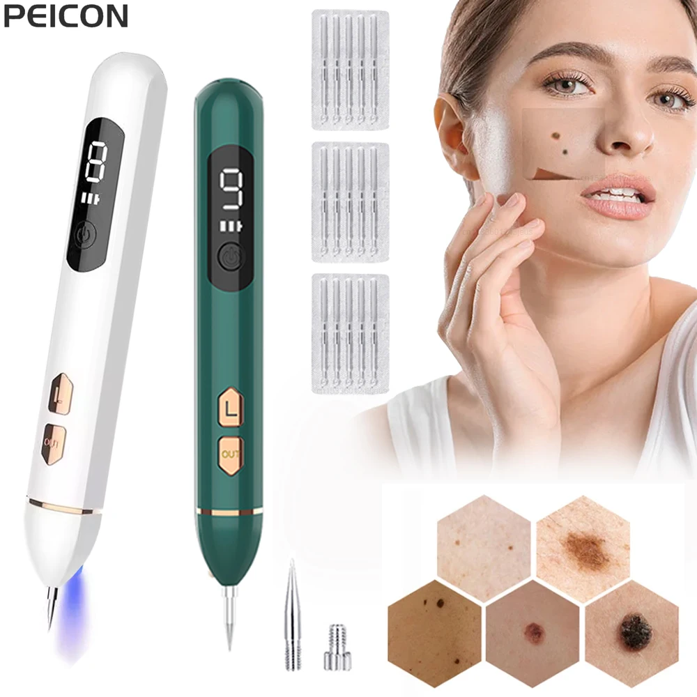 Laser Plasma Pen Warts Black Dots Remover Mole Wart Eliminator Skin Tag Remover Freckles Papilloma Mole Nevus Dark Spots Remover