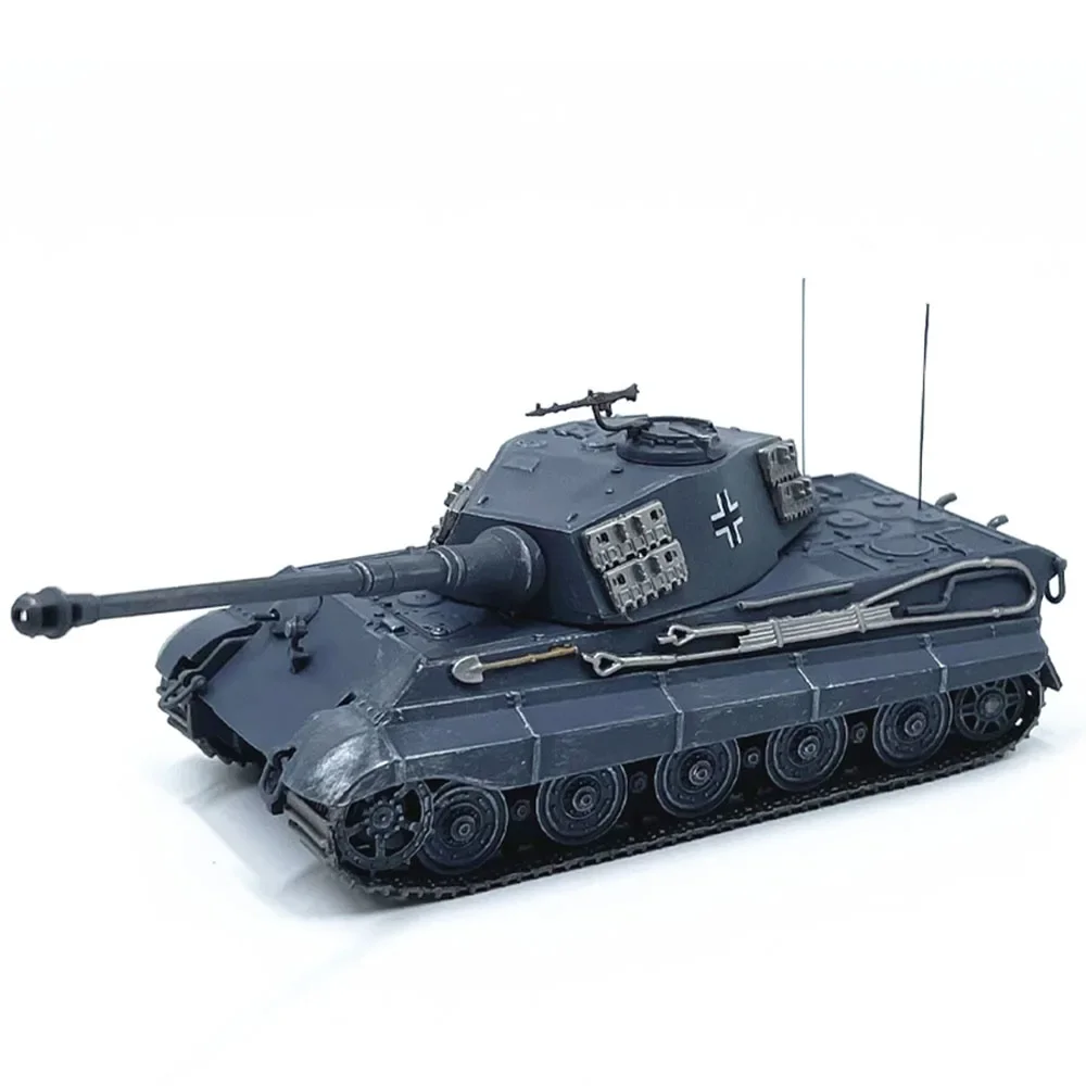 1: 72 Scale German Tiger King TankGerman Grey Coating  Alloy And Plastic  Tank Model  Military Toys Gift Collectible  Gift