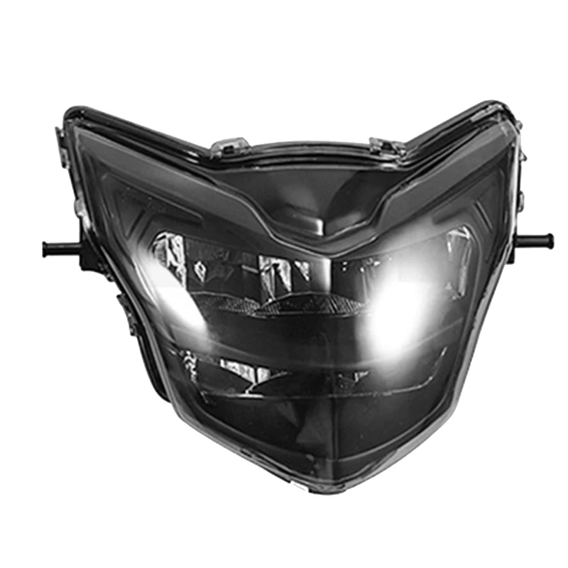 Parti del motociclo carenatura anteriore del faro guscio affumicato per Yamaha LC135 V2 V6 Clip Head Light LED Spoiler Mask Cover Dirt Bikes