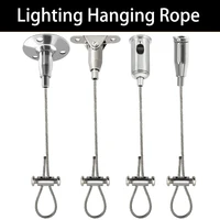 2-4 Uds ajustable 1,5mm 304 cuerda de alambre de acero inoxidable tablero publicitario de techo tablero acrílico suspensión fija Kit de cuerda colgante