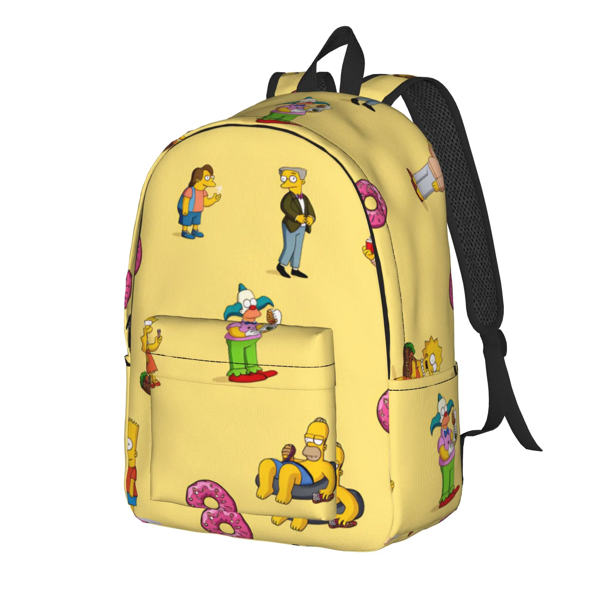 S-Simpsons Happy Family Scene Backpack  Cycling Backpacks Girl Designer Lightweight School Bags Casual Rucksack