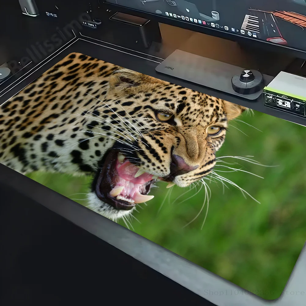 Leopard Tiger Lion Cat Mousepad Non-slip Suitable For Office Computers Laptops E-sports Game Desk Mats XXL Keyboard