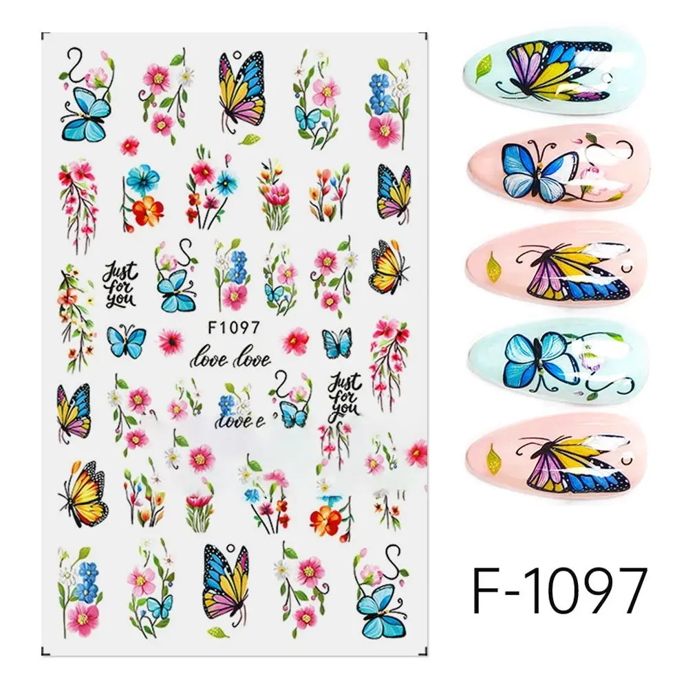 3D Design 3D Nail Art Decals Blossom Pink Purple Petals Nail Decorations Spring Engraved Flowers Design Nail Tips Decoration
