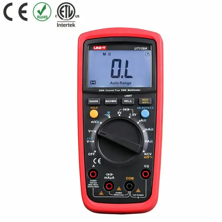 1PC NEW UNI-T UT139A True RMS LCD Digital Multimeters AC DC Auto Range Tester Meter In Stock Original Box#familitrade