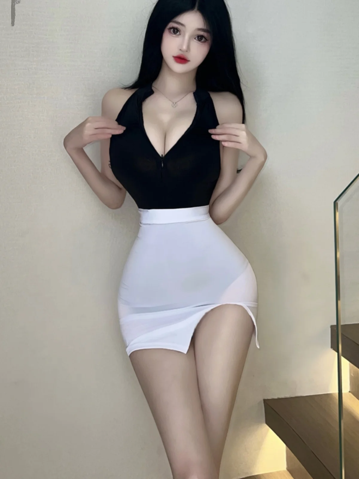 

Faionable Secretary Sle Цельный костюм с юбкой ort Svel для похудения для танцев в ночном клубе Broasters