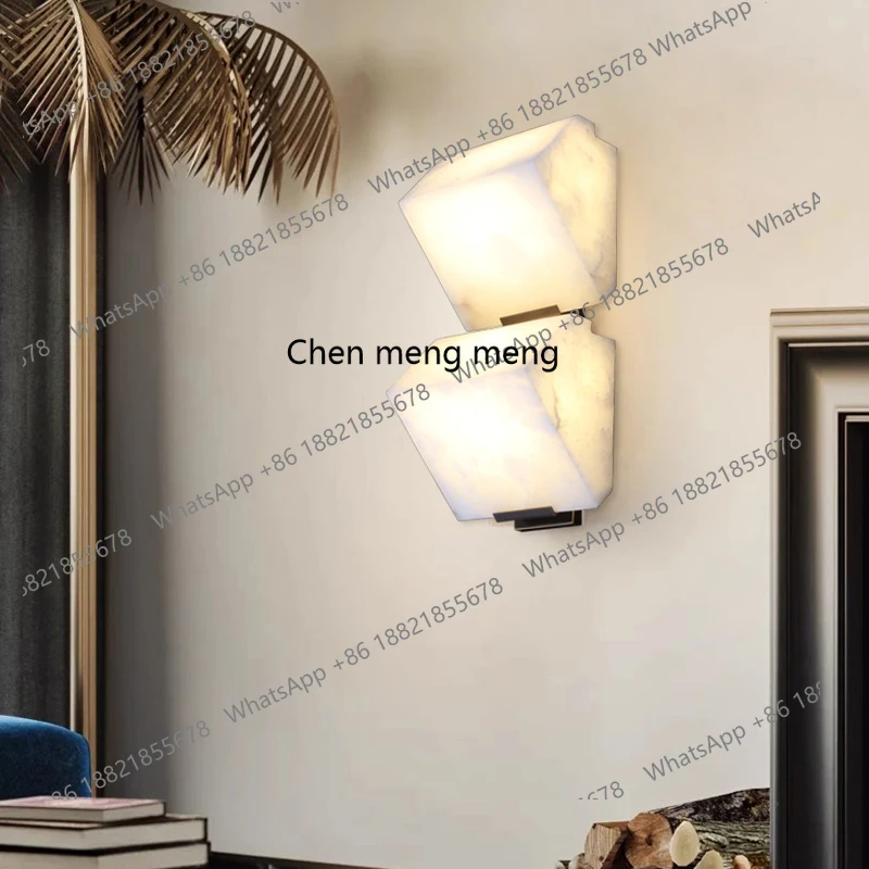 Designer Marble Wall Lamp Bedroom Bedside Lamp Corridor Aisle Entrance Living Room Background Wall Creative Decorative Lamp