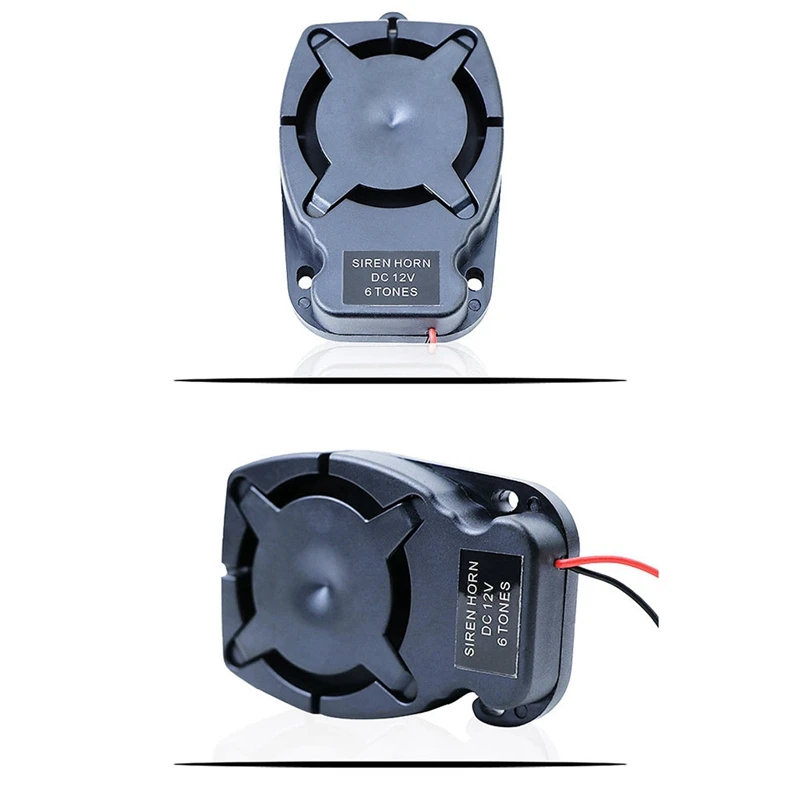 Alarm Horn Siren Buzzer 12V Six-Tone 110 Points Small Size And Easy To Install High Decibel Flat Body Small Siren Horn