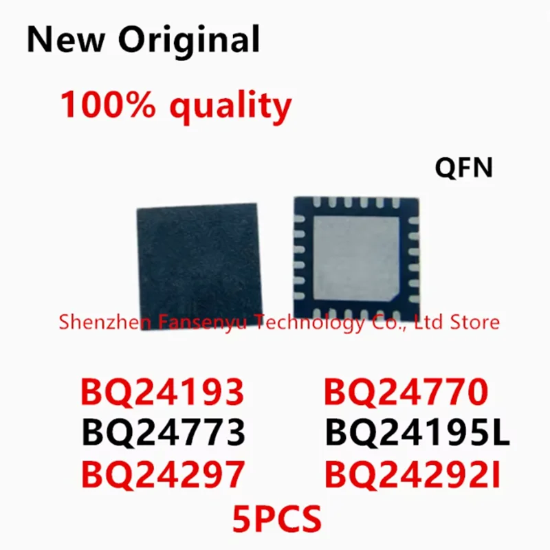 

(5piece)100% New BQ24193 BQ24770 BQ24773 BQ24195L BQ24297 BQ24292I QFN