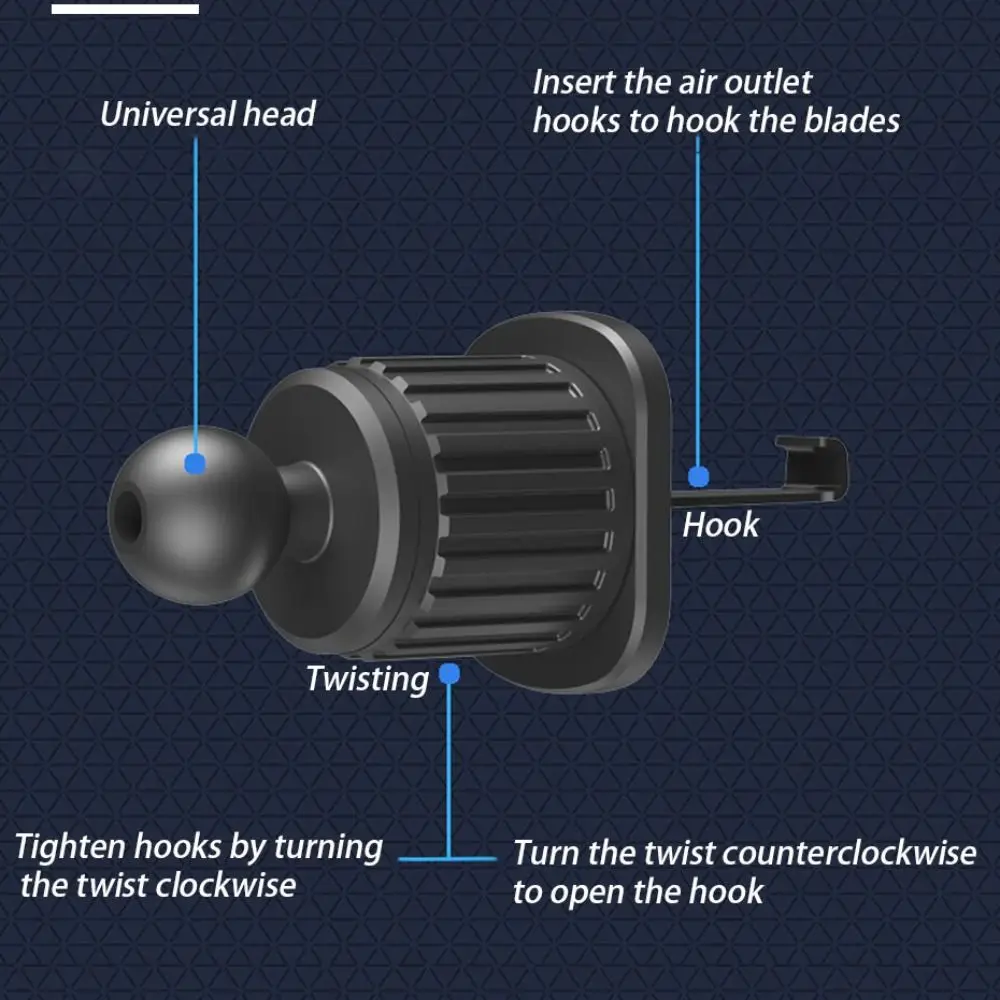 

Support CellPhone Clip 360° Rotation Gravity Auto Phone Bracket Car Phone Holder Air Vent Clip Mount