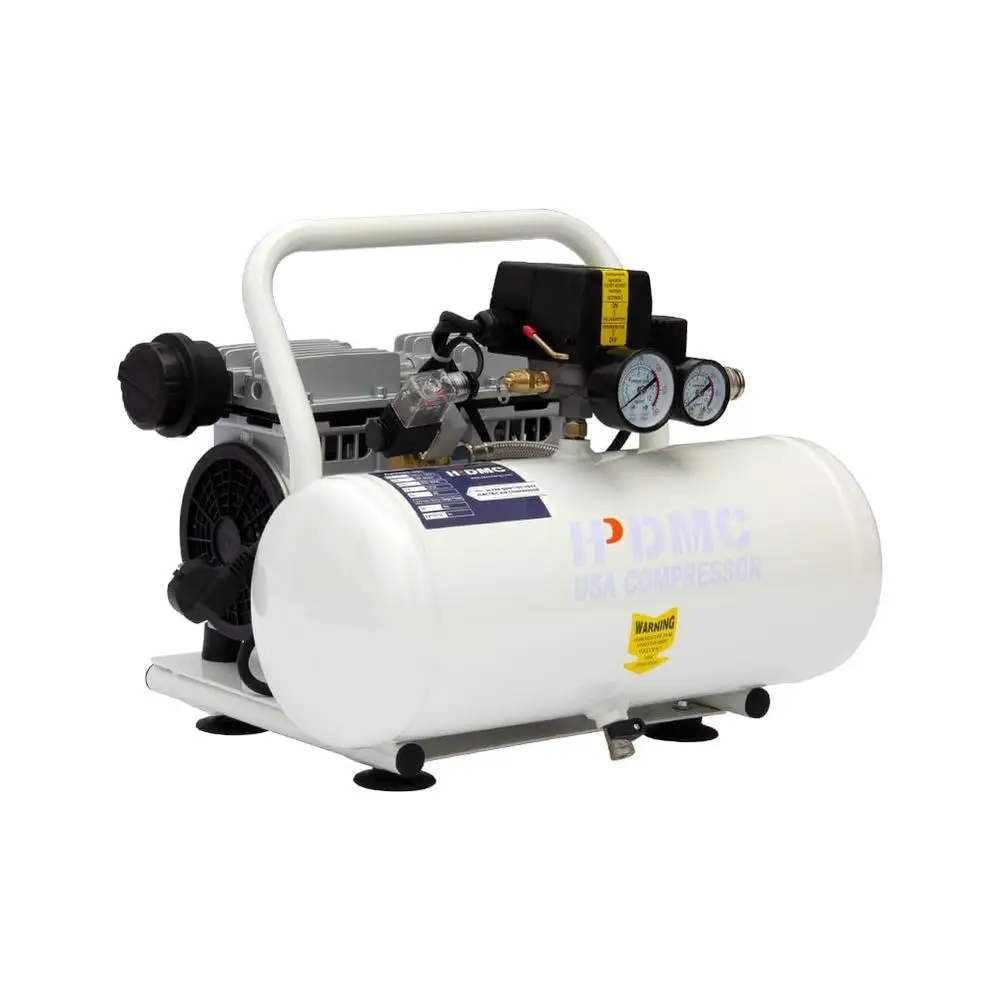 Ultra Quiet Portable Oil-Free Air Compressor 0.8HP 1.73 CFM 2.5 Gallon Tank 115 PSI Ideal Nail Guns Spray Guns Tire Inflation