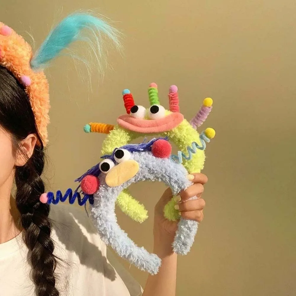 

Hair Accessories Big Eyes Plush Headband Wacky Colorful and Vibrant Adorable Hair Hoop Creative Headwear Girls Cartoon Hairband
