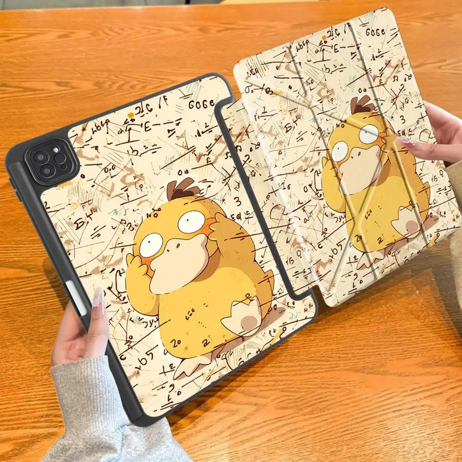 With Pen Slot Cover Tablet Case For iPad 12th 9th Mini 7 6 5 10th Gen Pro M4 13 2025 2026 Air 8 M2 M3 3 11th P-Poke M-MonS