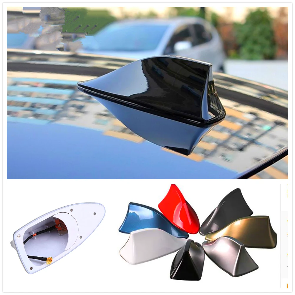 Car styling Shark Fin Antenna Auto Radio Signal Aerial Roof Antennas for Renault Eolab Twizy Twin-Z Twin-Run Symbol