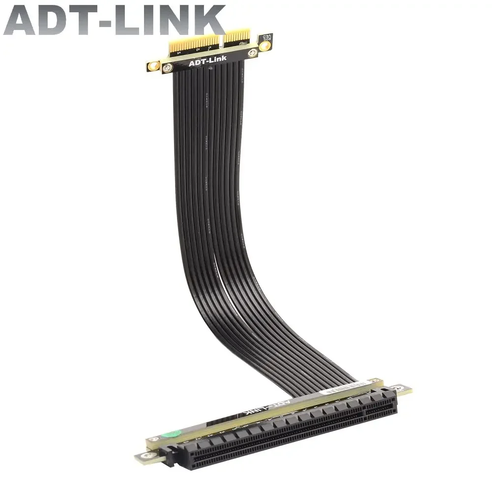 Full Speed 4.0 PCI-E X16 To X4 RTX Graphics Card Extension Cable Shielded Riser Cable PCI Express 4.0 x4 To x16 Extender Adapter