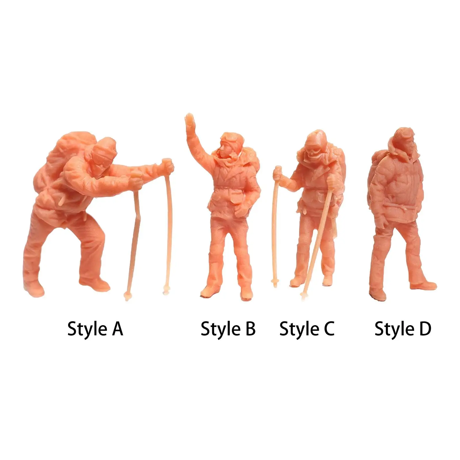 People Figurines 1/64 Unpainted Figures Miniature for Fairy Garden Architectural