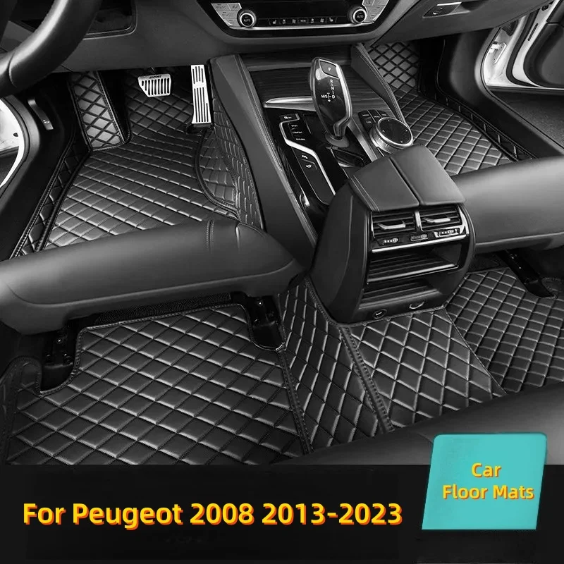 

Custom 5 Seat Car Floor Mats For Peugeot 2008 2013-2023 Interior Details Auto Carpets Foot Coche Car Accessories Carpet