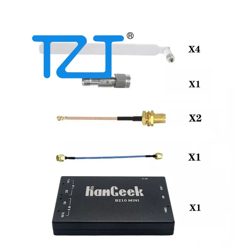 

TZT HamGeek B210 Mini AD9361 Software Defined Radio Development Motherboard CNC Kit USB3.0 Replacement for HackRF PlutoSDR