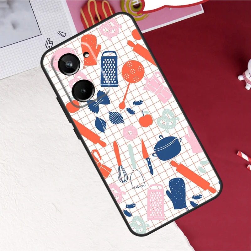 Cooking Chef Knives For Realme 10 11 12 13 14 Pro Plus GT6 GT7 15 Pro C61 C67 C63 C71 C55 C51 C65 C53 C75 Case