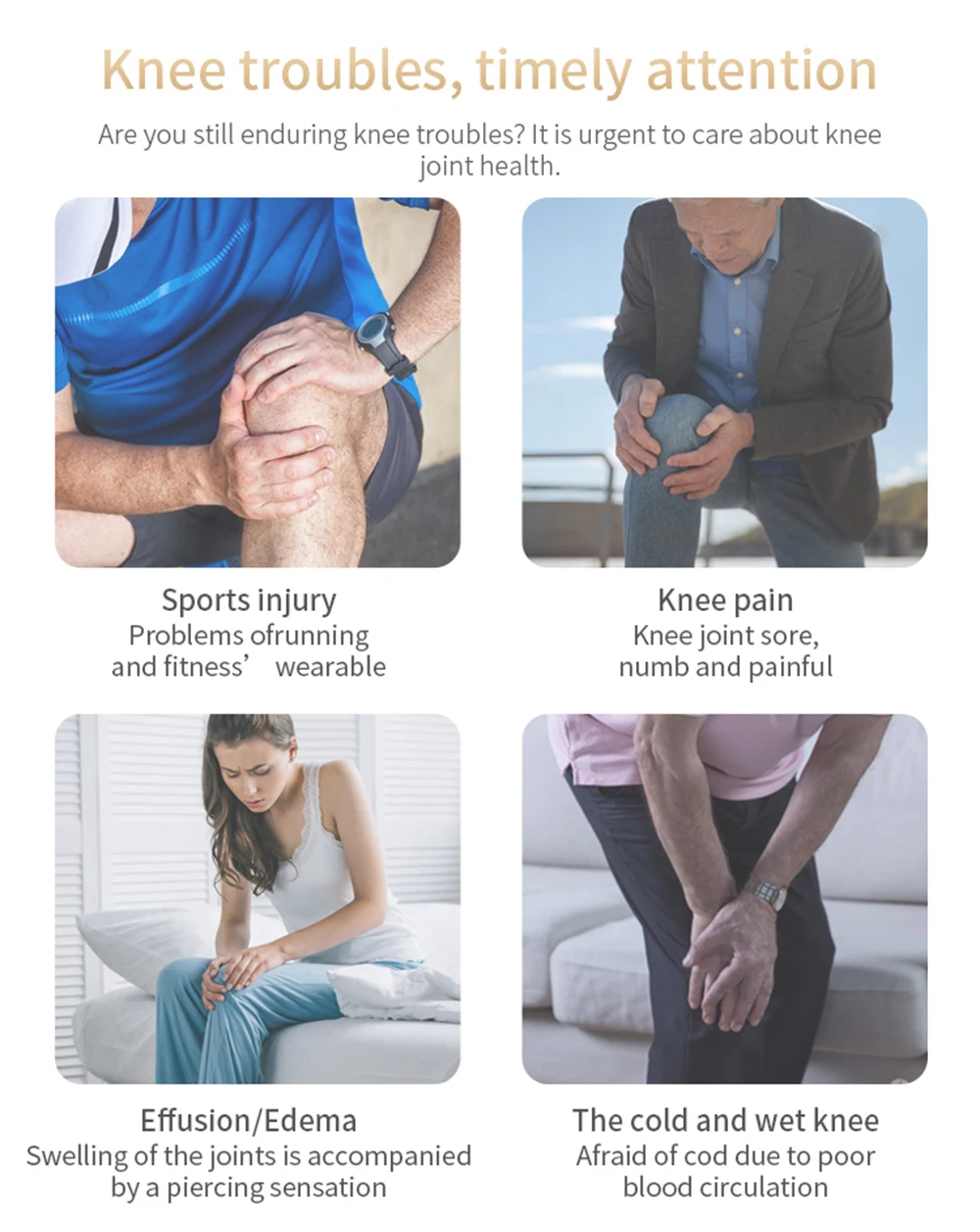 Multifunctional Smart Cordless Knee Massager Vibration Knee Relaxing Massage Machine Joint Knee Device Gifts for Friends