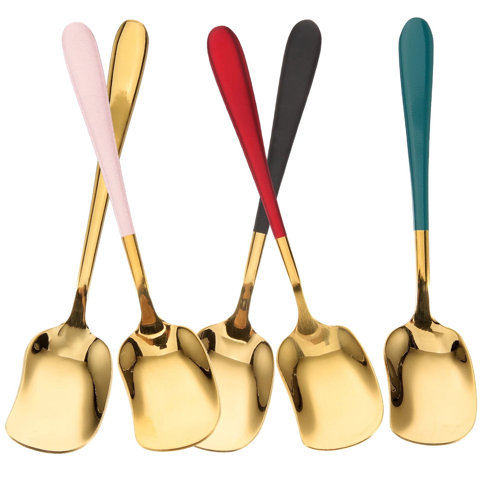 

Aluminium Alloy Ice Cream Scoop Stainless Steel Long Handle Spoon Coffee Stirrer Hygienic Kitchen Dessert Tool Bar Cafe