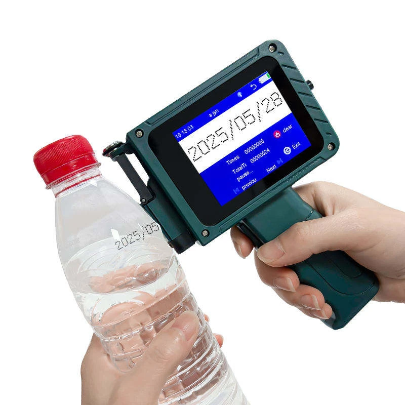 12.7/25.4mm Handheld Inkjet Printer for QR Barcode Batch Date Number Logo Expiry Date Coding Machine Non-encrypted 25 Languages
