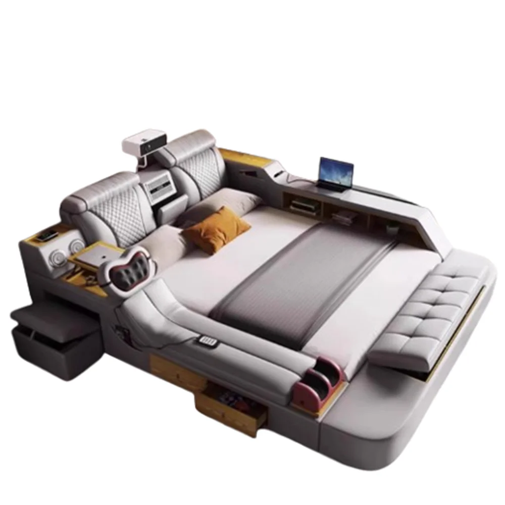 منظم سرير القراءة، إطار تدليك كهربائي فاخر، ألواح رأسية للسرير، ملحقات المنزل الذكية Queen Mobili Per La Casa