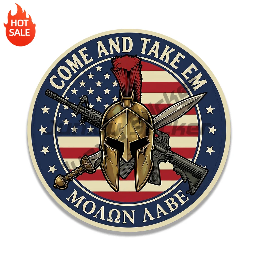 Molon Labe Come and Take Em Spartan Vinyl Car Sticker Decal for Car Window and Laptop Decorative Graphic