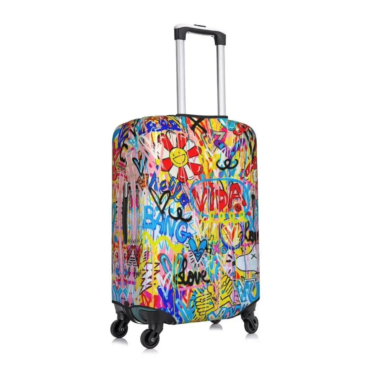 Colorful Graffiti Abstract Camouflage Pop Art Suitcase Cover Dust Proof Luggage Covers Protector for 18-32 inch