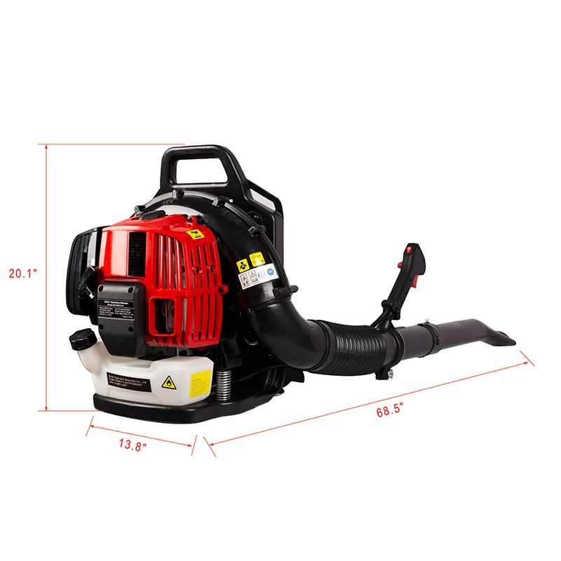 52CC 2-Cycle Gas Backpack Leaf Blower with extention tube Red High quality multi-functional blower