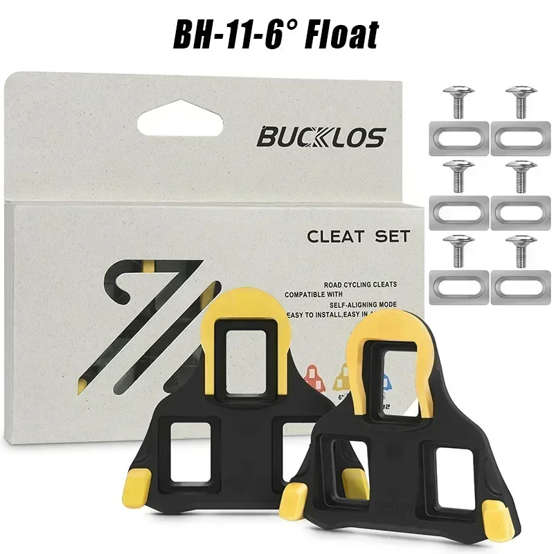 BUCKLOS Fahrrad Pedal Cleat Set 0/2/6 Grad für SPD-SL für SH10 SH11 SH12 Lock Pedal Cleats Abdeckung Rennrad Lock Pedal Fahrrad Teile