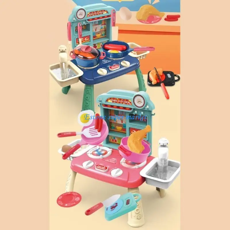 090B Thực tế nấu đồ chơi đồ chơi tương tác bếp đồ chơi đồ chơi giả vờ món quà cho trẻ