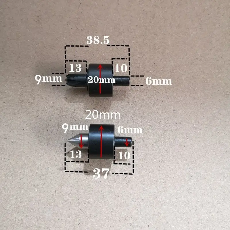 DIY Small Household Woodworking Lathe Drilling Tailstock Accessories Rotary Active Plum Blossom Top Playing Wood Beads Machine