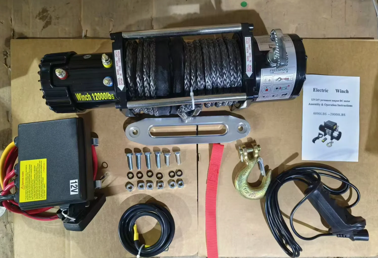 Hot Sale 10000lbs-12000lbs 12V 5 Ton Wireless Remote Control 4x4 Electric Car Truck Winch