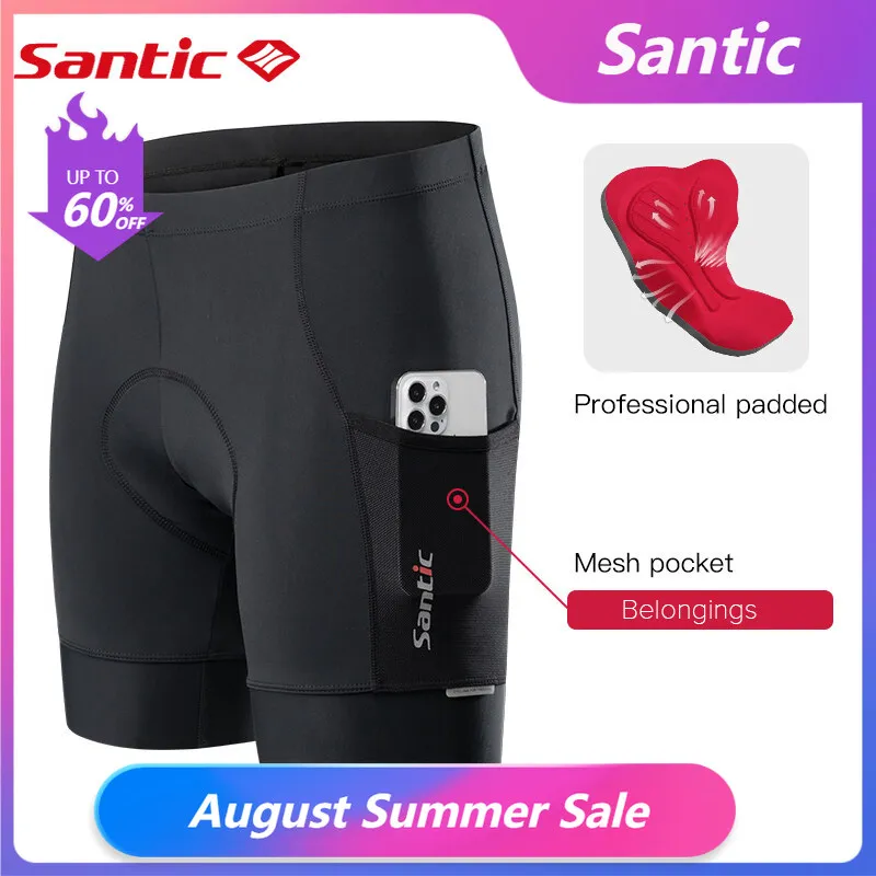 Santic Calção Ciclismo Masculino 4D Acolchoado MTB