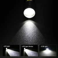 USB Rechargeable Mini Flashlight COB+XPE Portable Built-in Battery Zoomable Small Torch 3 Mode Camping Emergency Flashlights 3