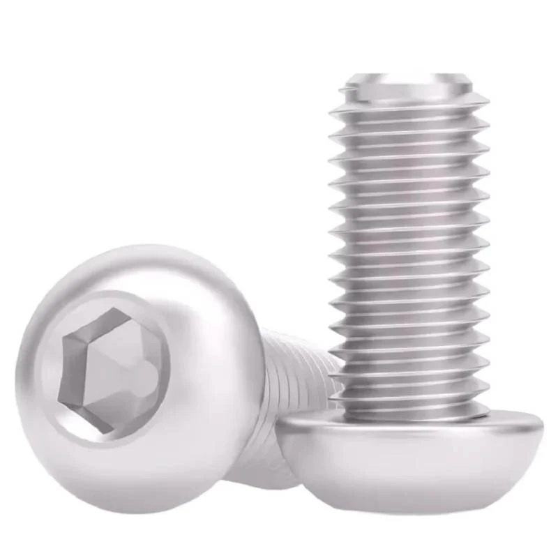 M3-M8 6061 Aluminum Button Head Hex Socket Cap Screws / Lightweight Allen Bolts for Marine & Aerospace A2 Equivalent