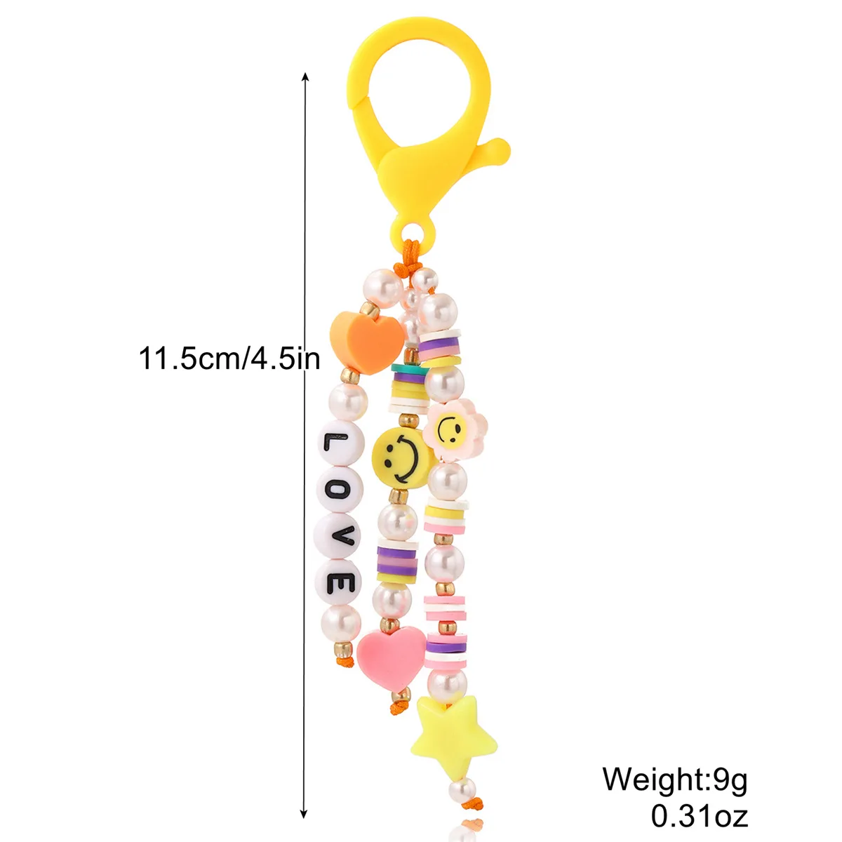 Kid Children Backpack Bead Keychain Charm Colorful Cute Student School Bag Pendant Letter Keyring Pendant Back To School Gifts