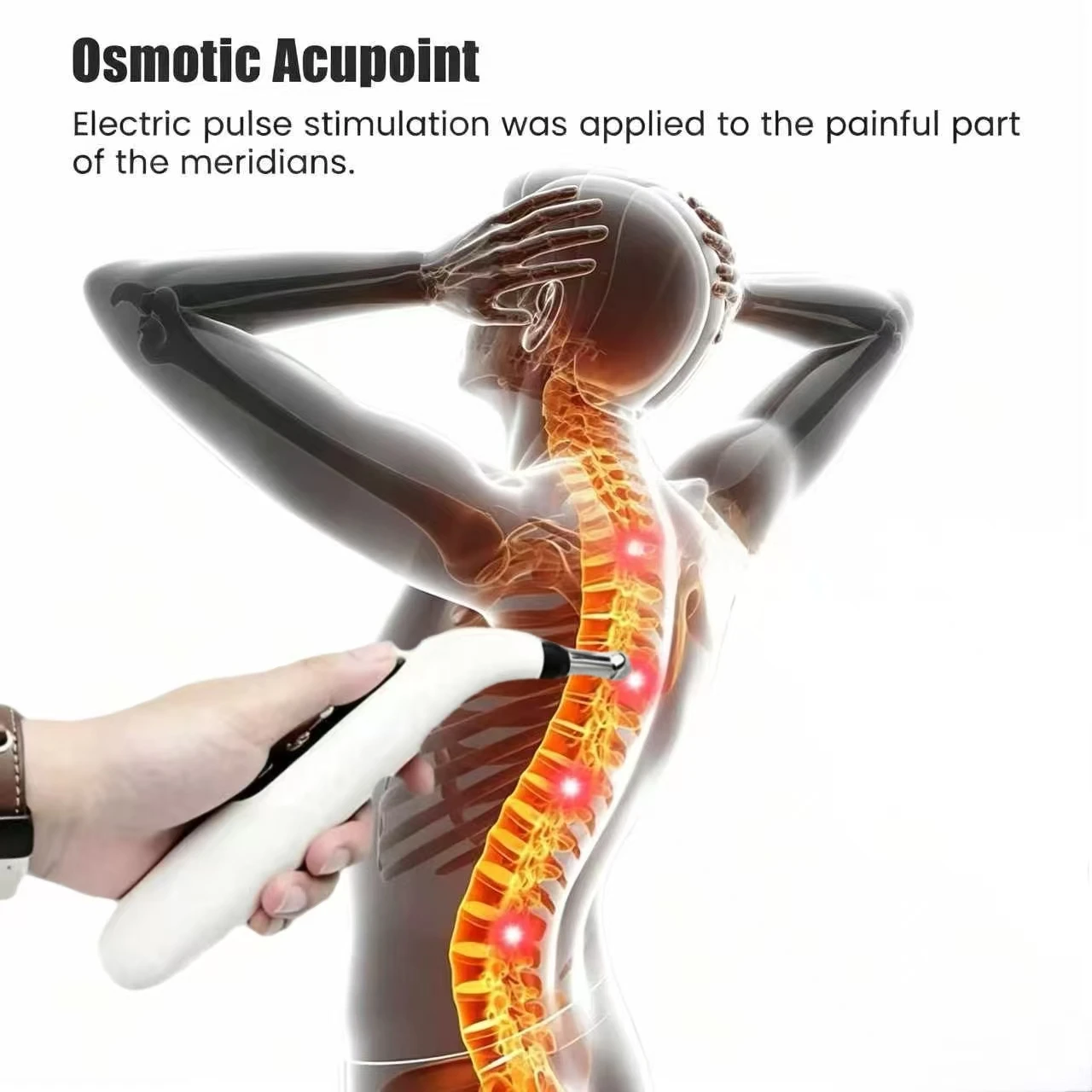 5 IN 1 Smart Pulse Meridian Energy Pen Electronic Acupuncture Massage Pen Pain Relief Microcurrent Pulse Muscle Massage Stick