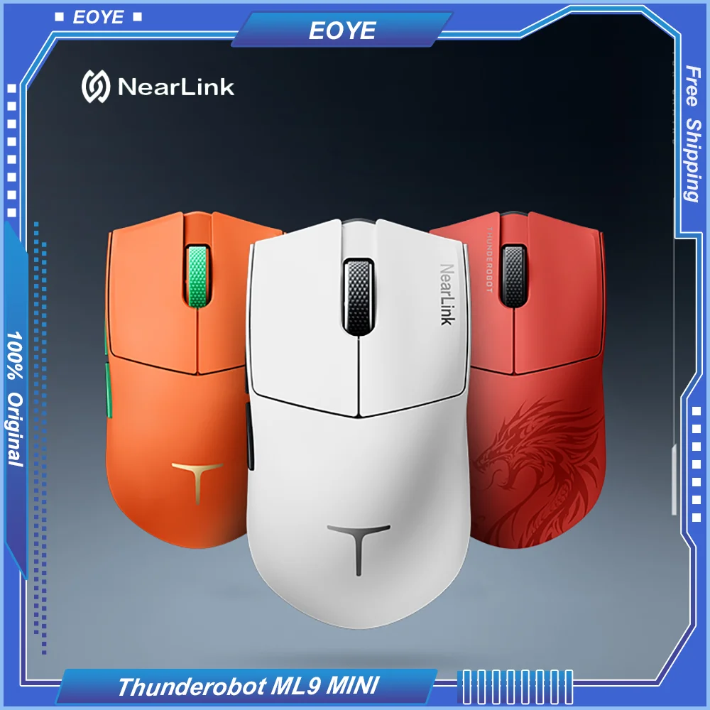 thunderobot ml9 mini mouse sem fio tri mode nearlink paw3950 pro 8k retorna leve para jogos 30000dpi esports office tcoating 01