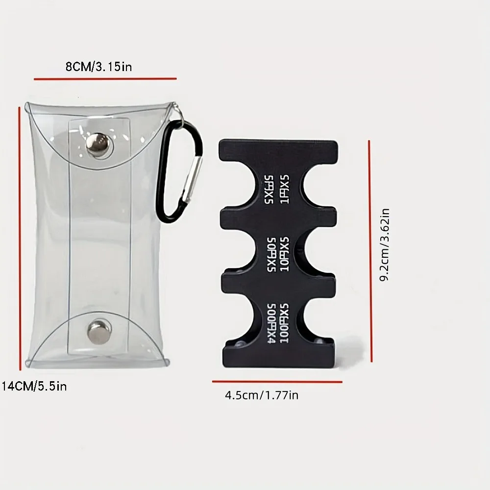 1PCS Japanese coin clip, change storage bag, portable wallet, anti loss clip, travel transparent card bag