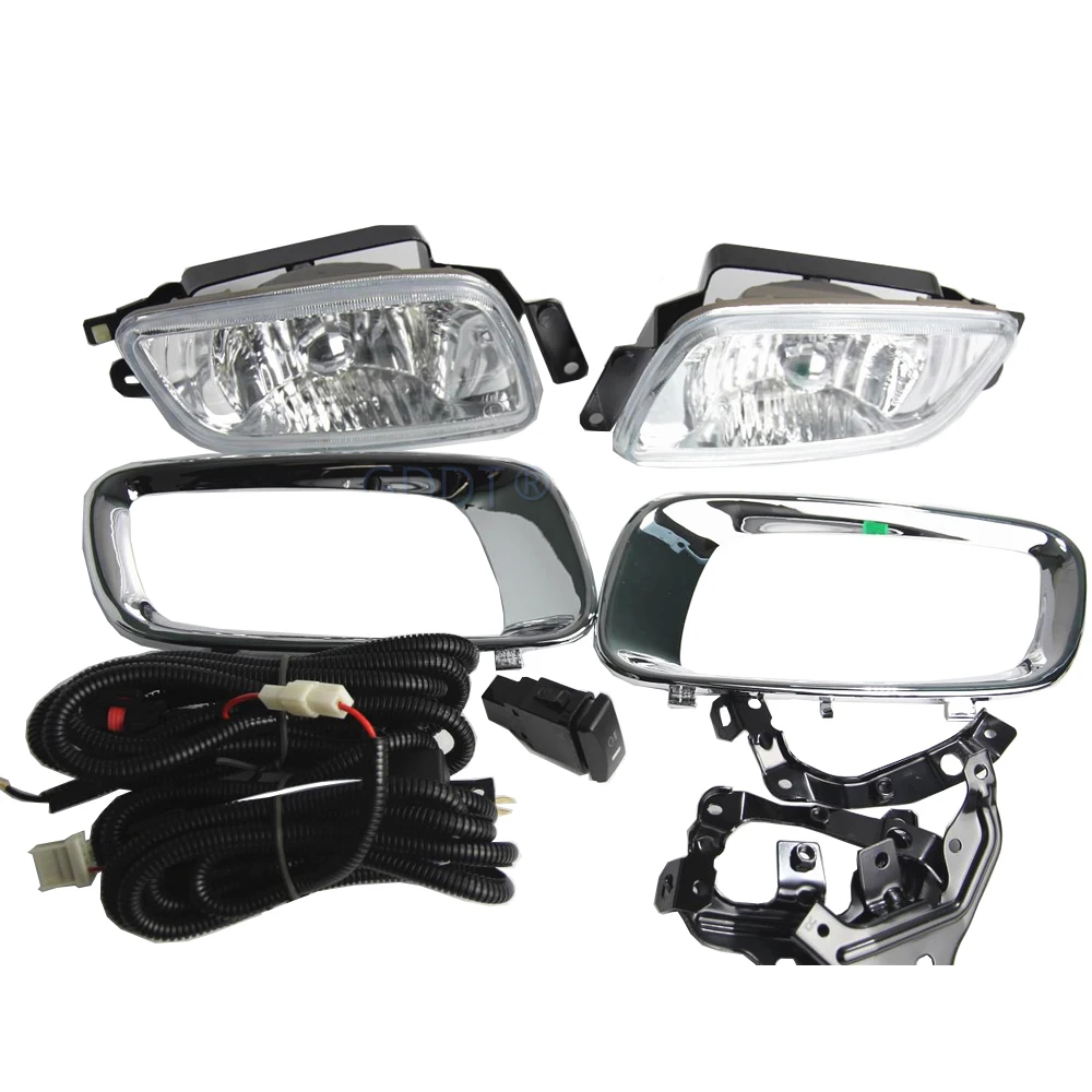 

Black or Chrome Kit Fog Lights for Pajero V70 2000-2002 MR388019 Front Lamp for Montero MR535745 Bulb Wire Switch V60 for Shogun